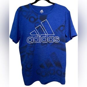 Blue Adidas Graphic T- Shirt